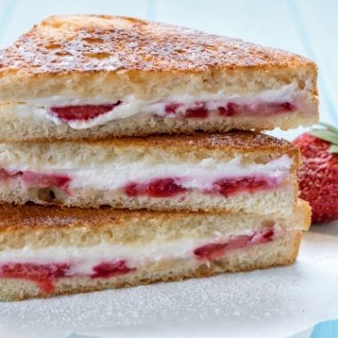 Sandwich au mascarpone et fraises